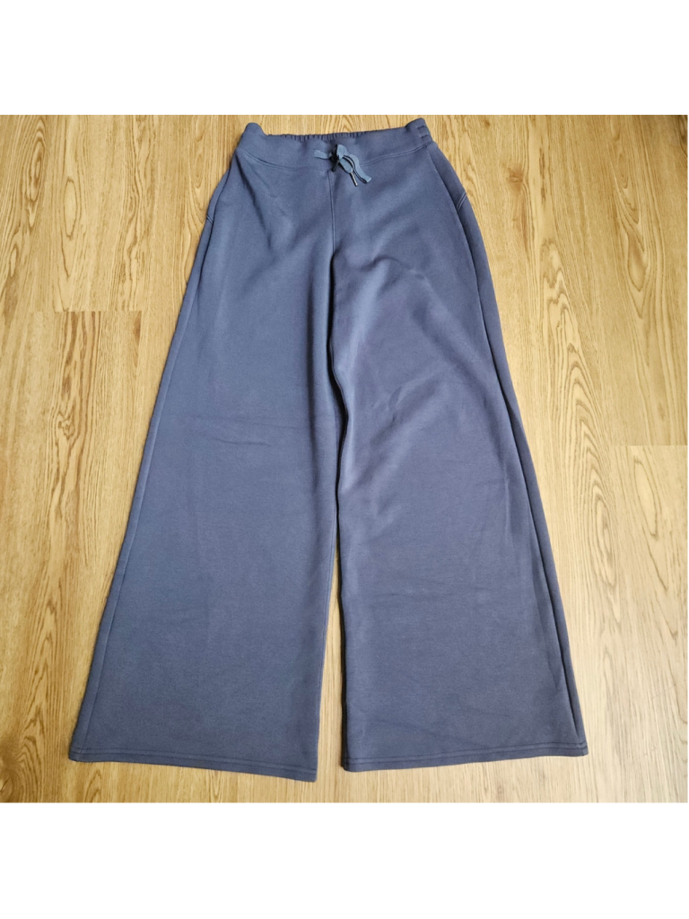 Spanx AireEssentials Wide Leg Comfy Lounge Pants Blue Womens Small Drawstring